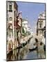 A Venetian Canal with the Scuola Grande Di San Marco and Campo San Giovanni E Paolo, Venice-Rubens Santoro-Mounted Giclee Print