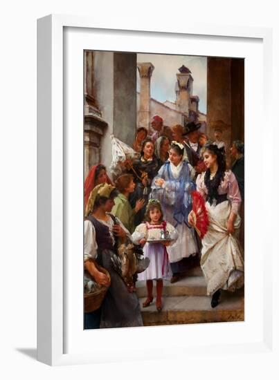 A Venetian Christening Party, 1896-Henry Woods-Framed Giclee Print