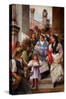 A Venetian Christening Party, 1896-Henry Woods-Stretched Canvas