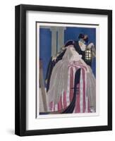 A Venetian Couple in Carnival Costume-null-Framed Art Print