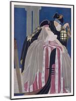 A Venetian Couple in Carnival Costume-null-Mounted Art Print