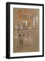 A Venetian Courtyard-James Abbott McNeill Whistler-Framed Giclee Print