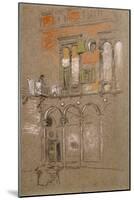 A Venetian Courtyard-James Abbott McNeill Whistler-Mounted Giclee Print