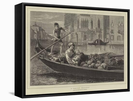 A Venetian Fruit-Boat-Walter Goodall-Framed Stretched Canvas
