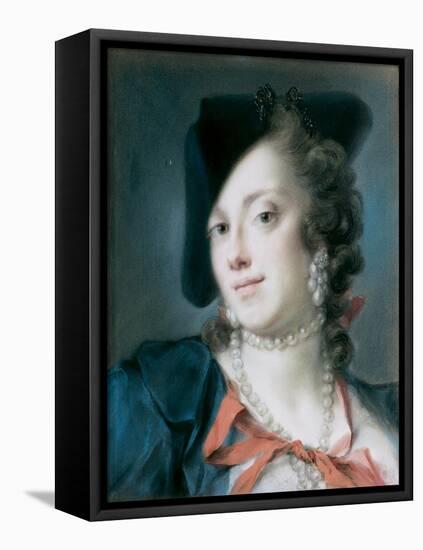 A Venetian Lady from the House of Barbarigo (Caterina Sagredo Barbarig), Ca 1735-1739-Rosalba Giovanna Carriera-Framed Stretched Canvas
