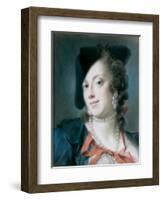 A Venetian Lady from the House of Barbarigo (Caterina Sagredo Barbarig), Ca 1735-1739-Rosalba Giovanna Carriera-Framed Giclee Print