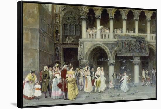 A Venetian Wedding, 1900-Gabriel Puig Roda-Framed Stretched Canvas