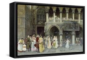 A Venetian Wedding, 1900-Gabriel Puig Roda-Framed Stretched Canvas