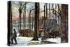 A Vermont Maple Sugar Camp, USA, Early 20th Century-null-Stretched Canvas