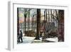 A Vermont Maple Sugar Camp, USA, Early 20th Century-null-Framed Giclee Print