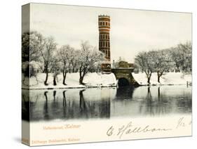 A Very Fine Decorated Brick Water Tower at Kalmar, Sweden-null-Stretched Canvas