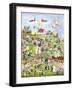 A Very Happy Farming Village-Gordana Delosevic-Framed Giclee Print