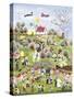 A Very Happy Farming Village-Gordana Delosevic-Stretched Canvas