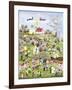 A Very Happy Farming Village-Gordana Delosevic-Framed Giclee Print