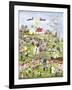 A Very Happy Farming Village-Gordana Delosevic-Framed Giclee Print