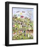 A Very Happy Farming Village-Gordana Delosevic-Framed Giclee Print