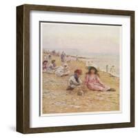 A Very Modest Sandcastle-Helen Allingham-Framed Art Print