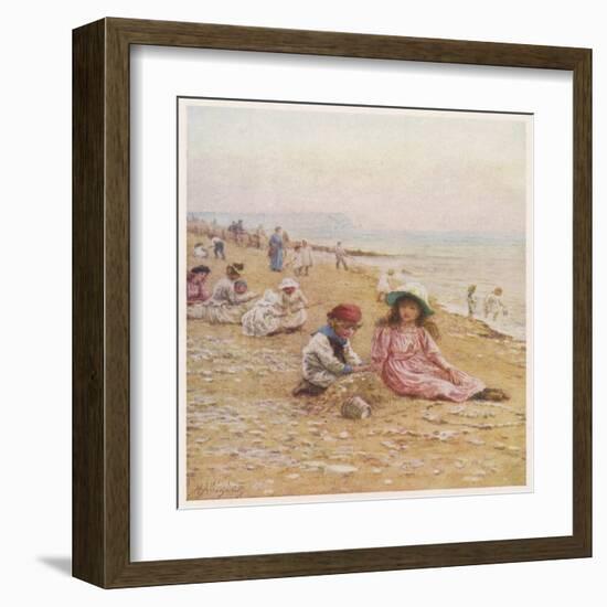 A Very Modest Sandcastle-Helen Allingham-Framed Art Print