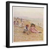 A Very Modest Sandcastle-Helen Allingham-Framed Art Print