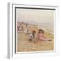 A Very Modest Sandcastle-Helen Allingham-Framed Art Print