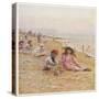 A Very Modest Sandcastle-Helen Allingham-Stretched Canvas