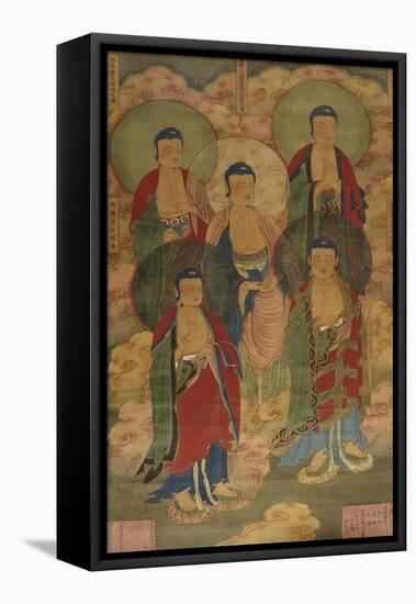A Very Rare Buddhist Votive Painting, Dated Wanli 19th Year-null-Framed Stretched Canvas