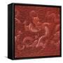 A Very Rare Imperial Cinnabar Lacquer Nine-Dragon Portable Tea-Ceremony Chest (Detail)-null-Framed Stretched Canvas