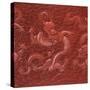 A Very Rare Imperial Cinnabar Lacquer Nine-Dragon Portable Tea-Ceremony Chest (Detail)-null-Stretched Canvas