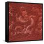 A Very Rare Imperial Cinnabar Lacquer Nine-Dragon Portable Tea-Ceremony Chest (Detail)-null-Framed Stretched Canvas