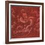 A Very Rare Imperial Cinnabar Lacquer Nine-Dragon Portable Tea-Ceremony Chest (Detail)-null-Framed Giclee Print