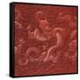 A Very Rare Imperial Cinnabar Lacquer Nine-Dragon Portable Tea-Ceremony Chest (Detail)-null-Framed Stretched Canvas