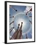 A Very Unusual Full Circle Rainbow Phenomenon Surrounded by Lungdhar Buddhist Prayer Flags-Nigel Pavitt-Framed Photographic Print