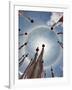 A Very Unusual Full Circle Rainbow Phenomenon Surrounded by Lungdhar Buddhist Prayer Flags-Nigel Pavitt-Framed Photographic Print