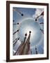 A Very Unusual Full Circle Rainbow Phenomenon Surrounded by Lungdhar Buddhist Prayer Flags-Nigel Pavitt-Framed Photographic Print