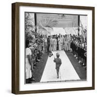 A Very Young Brazilian Boy Giving President Getulio Vargas a Speech-Hart Preston-Framed Premium Photographic Print