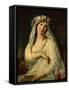 A Vestal Virgin Crowned with Flowers, 1783-Jacques Louis David-Framed Stretched Canvas
