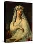 A Vestal Virgin Crowned with Flowers, 1783-Jacques Louis David-Stretched Canvas