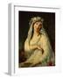A Vestal Virgin Crowned with Flowers, 1783-Jacques Louis David-Framed Giclee Print