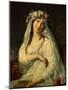 A Vestal Virgin Crowned with Flowers, 1783-Jacques Louis David-Mounted Giclee Print