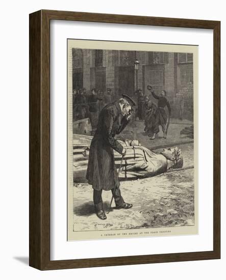 A Veteran of the Empire at the Place Vendome-Charles Green-Framed Giclee Print