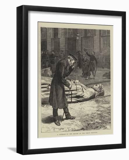 A Veteran of the Empire at the Place Vendome-Charles Green-Framed Giclee Print