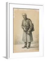A Veteran of the Imperial Russian Army, 1837 (Pencil and Charcoal on Paper)-Alexander Orlowski-Framed Giclee Print