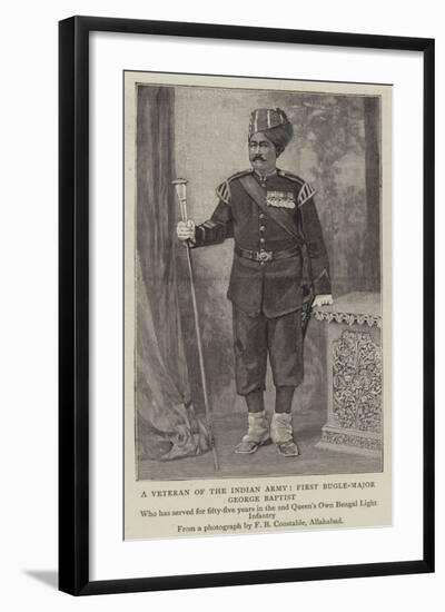 A Veteran of the Indian Army, First Bugle-Major George Baptist-null-Framed Giclee Print