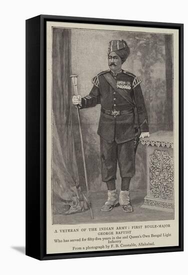 A Veteran of the Indian Army, First Bugle-Major George Baptist-null-Framed Stretched Canvas