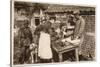 A Veterinary Hospital at the Front (B/W Photo)-German photographer-Stretched Canvas