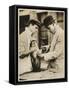 A Veterinary Surgeon and His Assistant Test a Monkey's Lungs at the Zoo Hospital-null-Framed Stretched Canvas