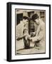A Veterinary Surgeon and His Assistant Test a Monkey's Lungs at the Zoo Hospital-null-Framed Photographic Print
