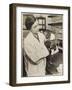 A Veterinary Surgeon Holding a Cat at the Cat's Hospital, Hampstead, London-null-Framed Photographic Print