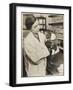 A Veterinary Surgeon Holding a Cat at the Cat's Hospital, Hampstead, London-null-Framed Photographic Print