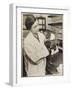 A Veterinary Surgeon Holding a Cat at the Cat's Hospital, Hampstead, London-null-Framed Photographic Print